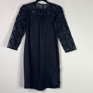 New KAS New York Silk Lace Tool Beaded Witchy Goth Grunge Dress Women's Size XS